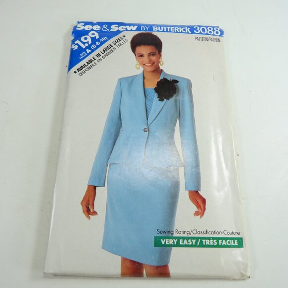 Butterick 3088 -785 Sewing Pattern Easy Jacket, Skirt, Top - Picture 1 of 10